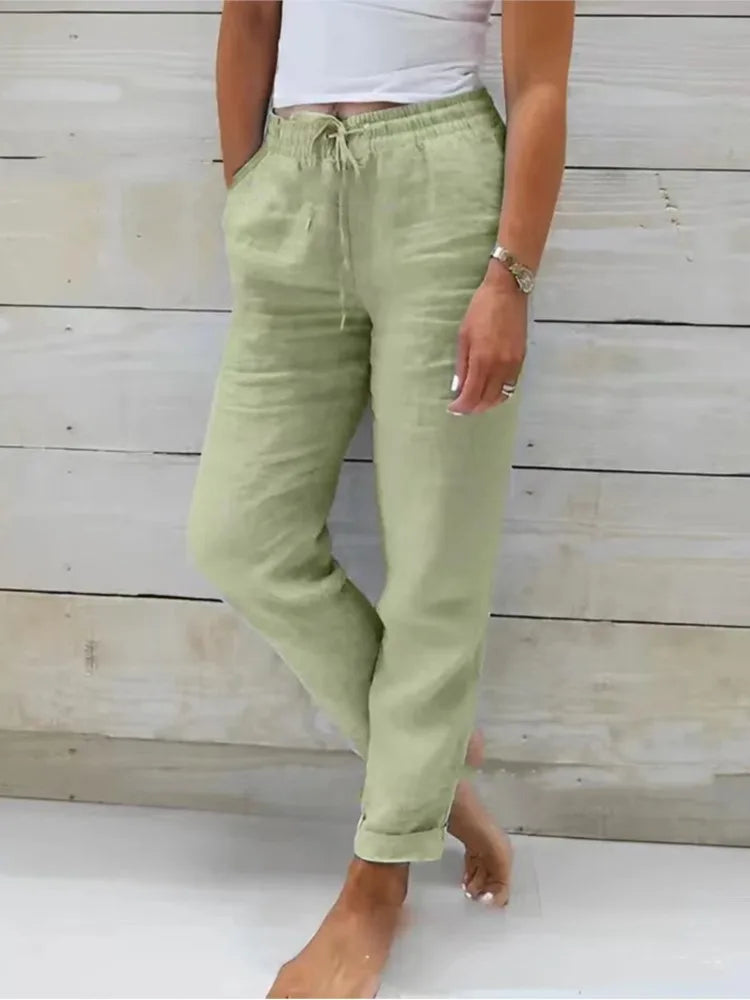 Pantalón Mujer Suelto Verano Frescura Levinha
