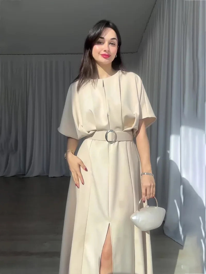 Vestido Elegante Con Tacto Suave Y Caída Perfecta Carmesin