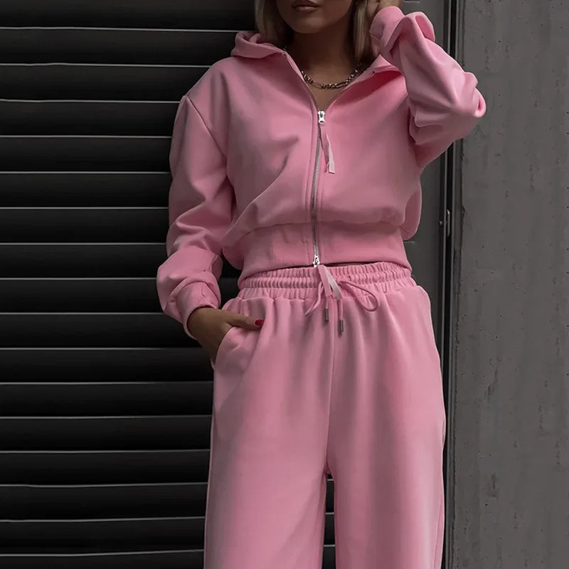 Conjunto Deportivo Mujer Capucha Cremallera Frontal Melina