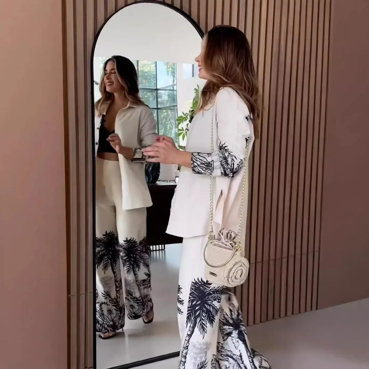 Conjunto Mujer Blusa Larga Y Pantalón Suave Egipsy