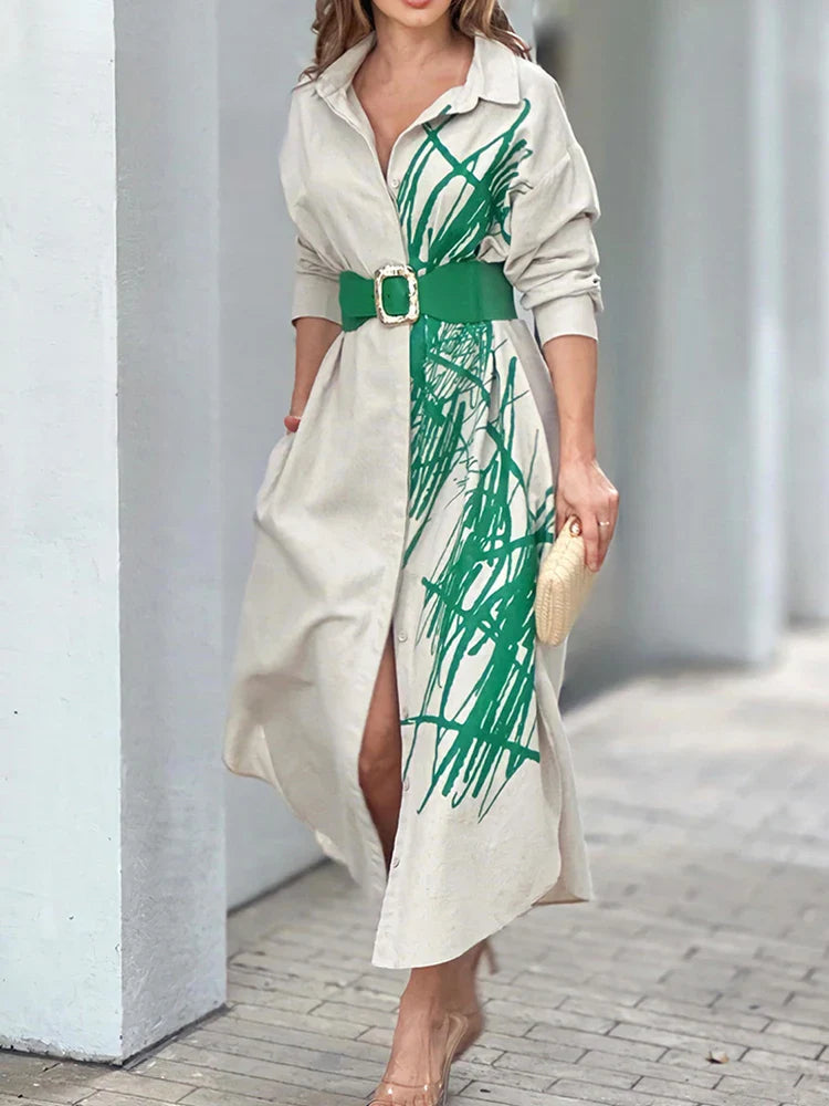 Vestido Elegante Corte Fluido Tejido Ligero Domenica