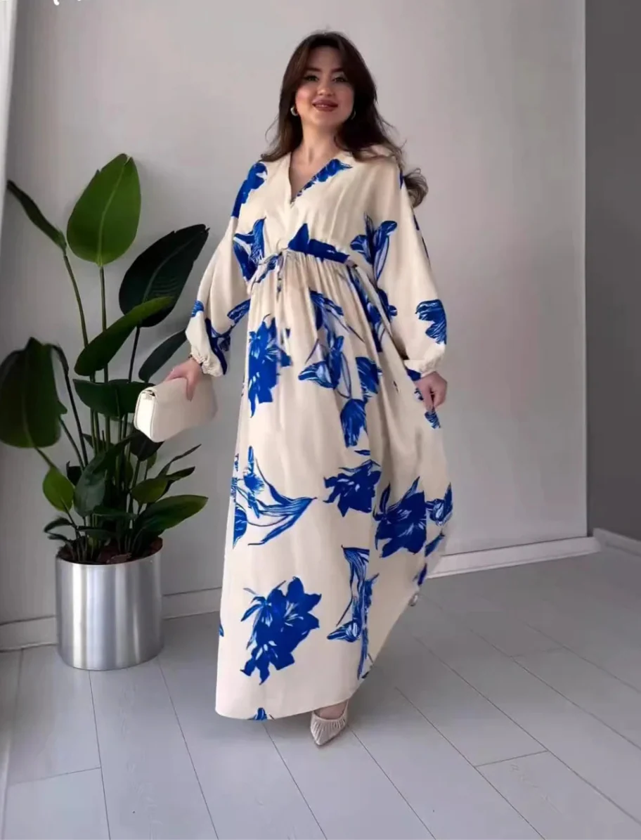 Vestido Floral Con Caída Suelta Para Eventos Primavera