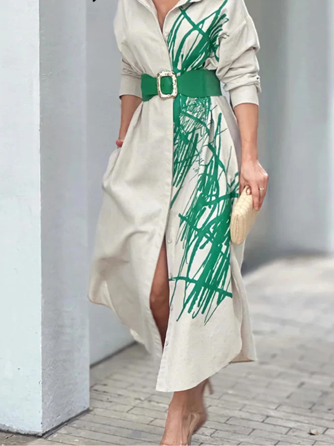 Vestido Elegante Corte Fluido Tejido Ligero Domenica