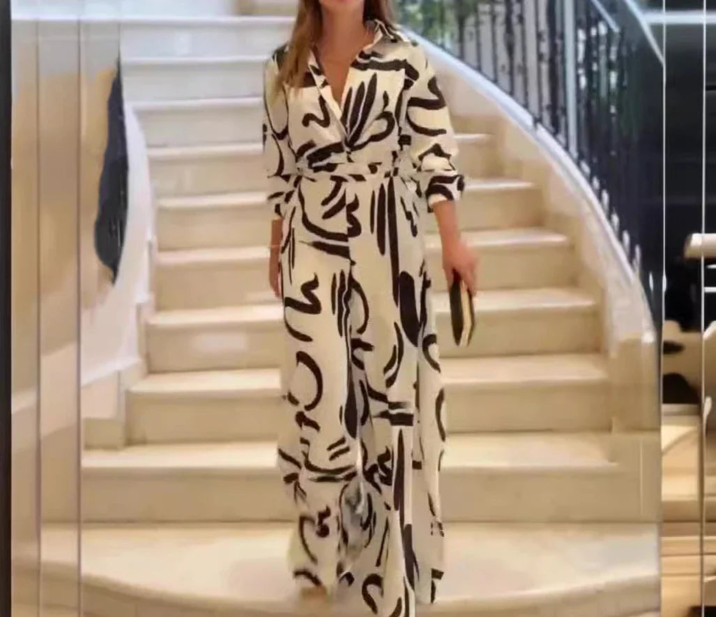 Mono Largo Mujer Tejido Ligero Con Manga Larga Elegante Cátia