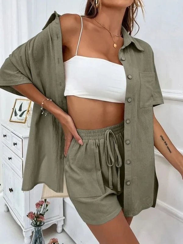 Conjunto Mujer Tela Ligera Verano Cómodo Rubi