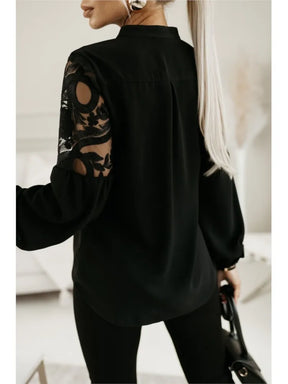 Camisa Mujer Elegante Con Encaje Para Eventos Formales Laila