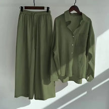 Conjunto Mujer De Lino Retro Algodón Fresco