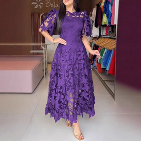 Vestido De Encaje Floral De Alta Calidad Elegante Anaju