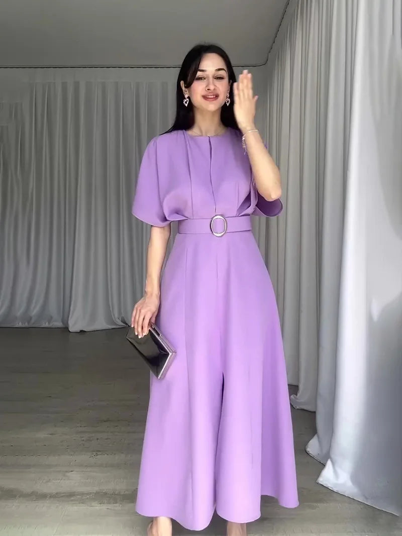 Vestido Elegante Con Tacto Suave Y Caída Perfecta Carmesin