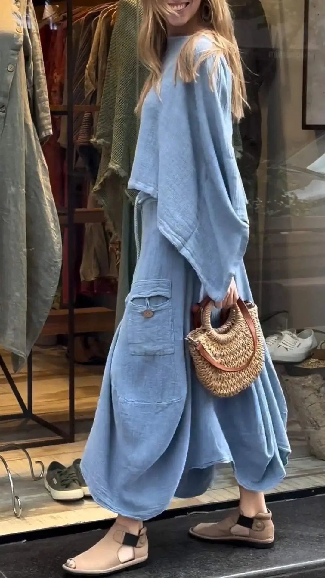 Conjunto De Lino Fresco Y Elegante Jeniffer Para Mujer Jeniffer