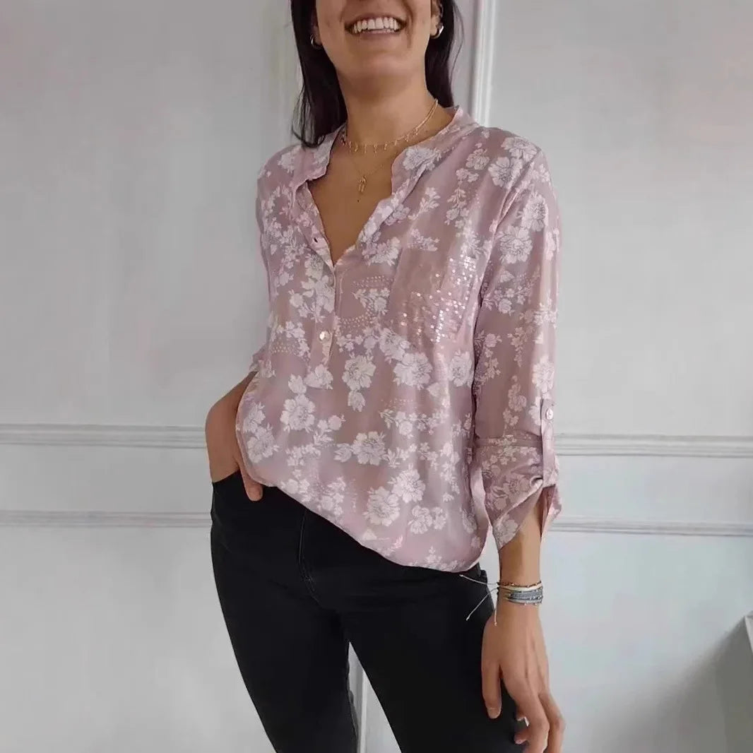 Camisa Mujer Confort Ligero Y Versátil Marine