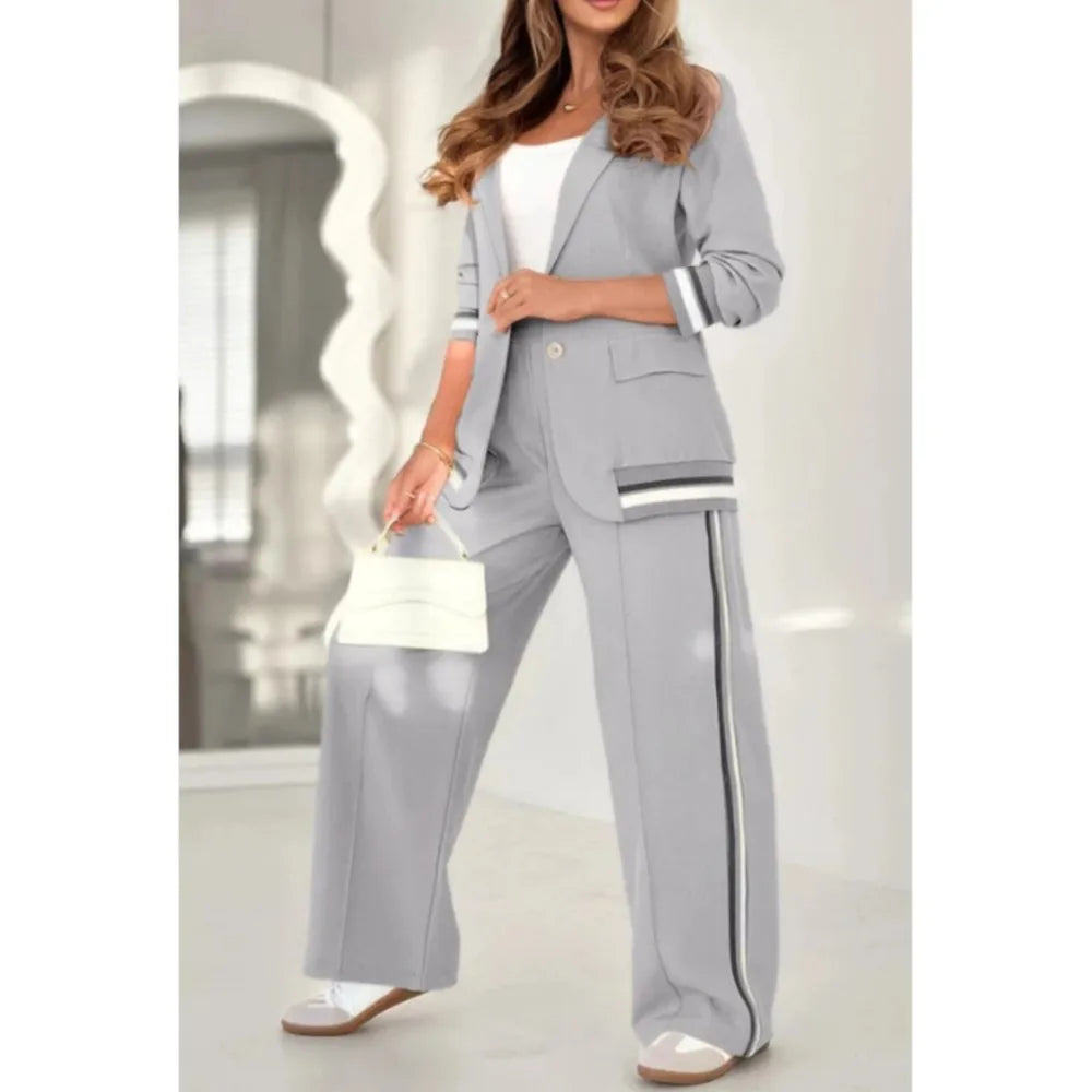 Conjunto Mujer Chaqueta Pantalón Tacto Suave Luiza