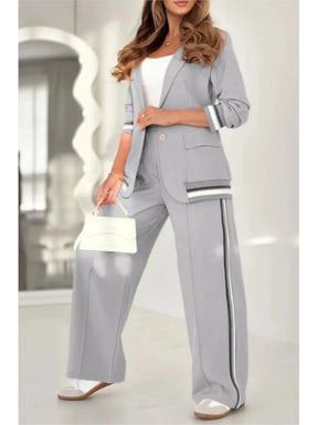 Conjunto Mujer Chaqueta Pantalón Tacto Suave Luiza