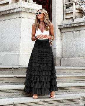 Falda Acrílico Malla Premium Versátil Elegante Aurora