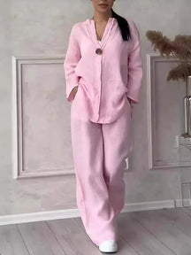 Conjunto De Lino Para Mujer Ligero Y Elegante Valentina