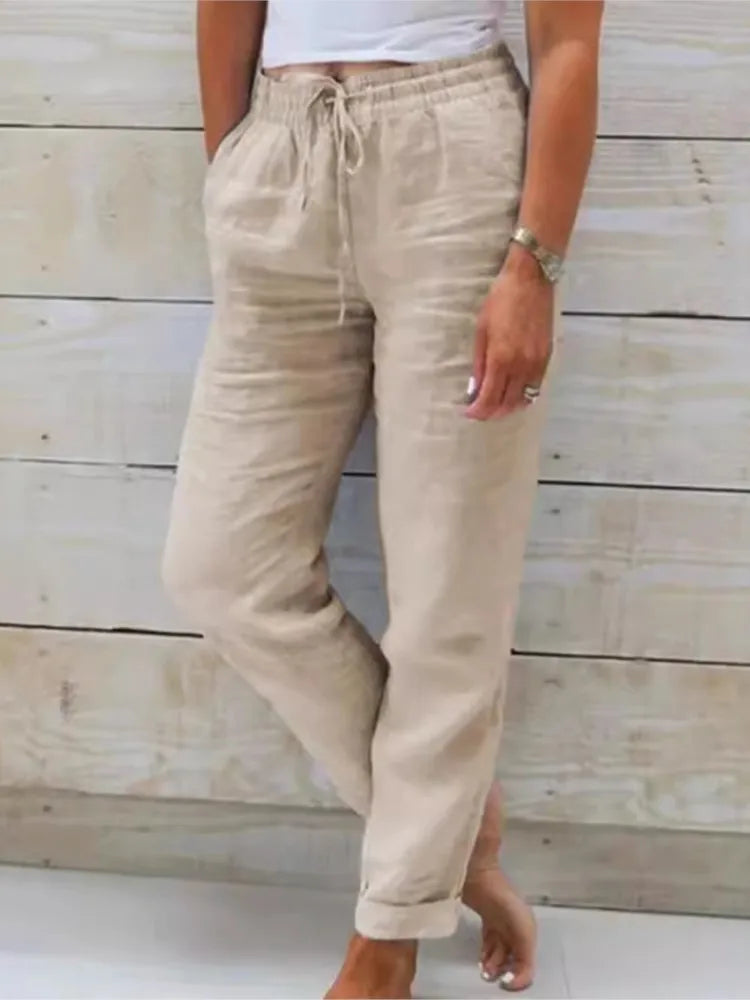 Pantalón Mujer Suelto Verano Frescura Levinha