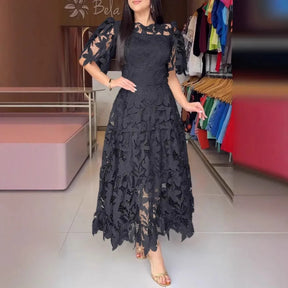 Vestido De Encaje Floral De Alta Calidad Elegante Anaju