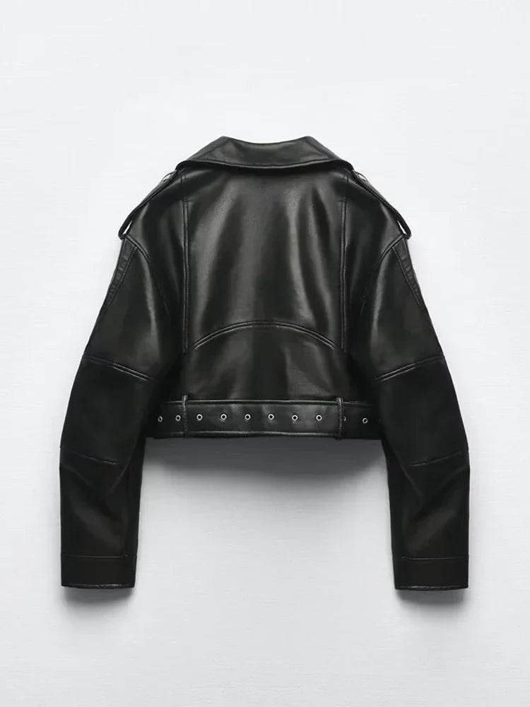 Chaqueta De Cuero Sintético Mujer Con Estilo Moderno Ragnar
