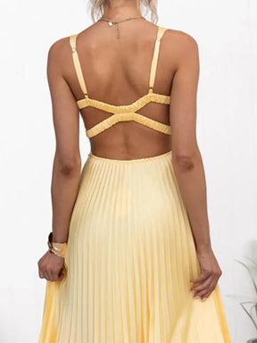 Vestido De Silueta Fluida Tejido Ligero Girasol