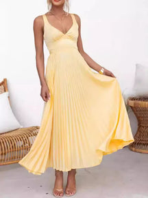 Vestido De Silueta Fluida Tejido Ligero Girasol