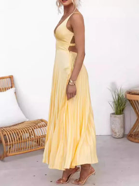 Vestido De Silueta Fluida Tejido Ligero Girasol