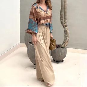 Conjunto Deportivo Mujer con Top V y Pantalón Alto Berenice