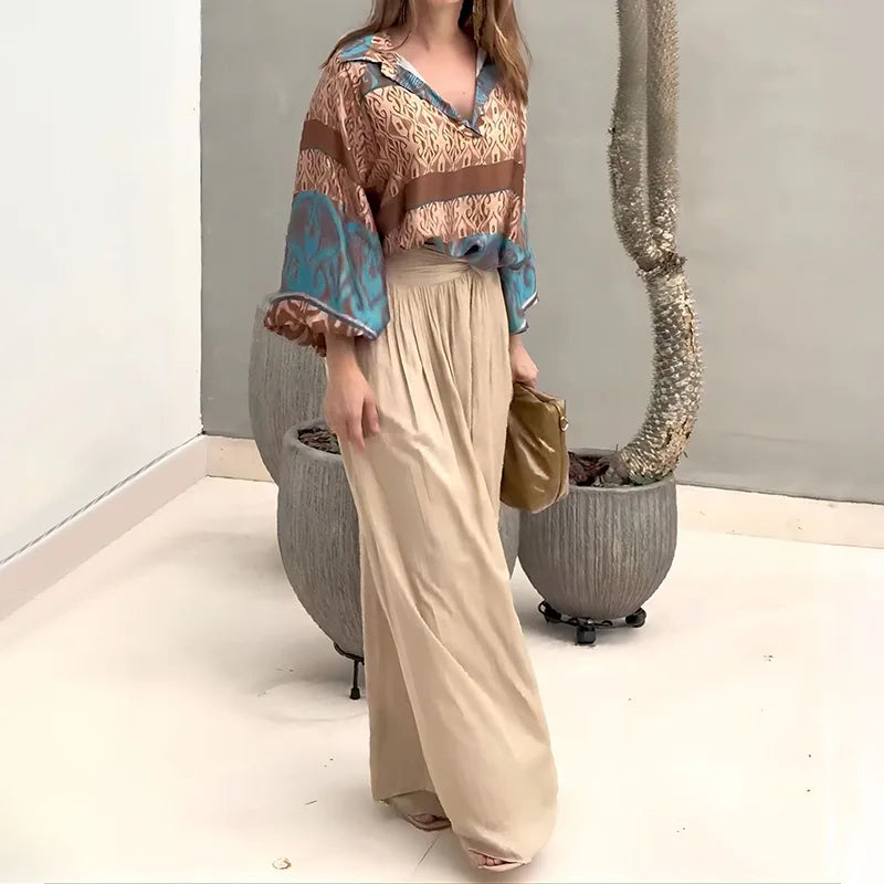 Conjunto Deportivo Mujer con Top V y Pantalón Alto Berenice