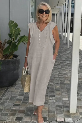 Vestido Elegante Con Corte Moderno Tejido Ligero Carolina