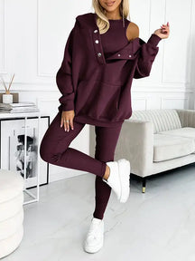 Conjunto Deportivo Mujer Sudadera Pantalon Ajustado Marta
