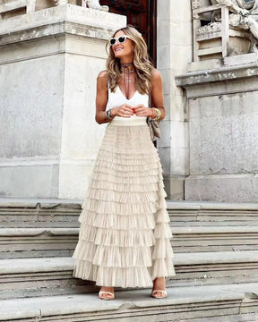 Falda Acrílico Malla Premium Versátil Elegante Aurora