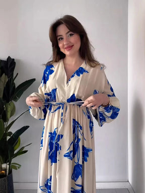 Vestido Floral Con Caída Suelta Para Eventos Primavera