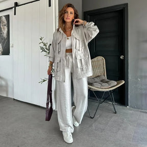 Conjunto Mujer Ligero Versátil Blusa Pantalón Magi