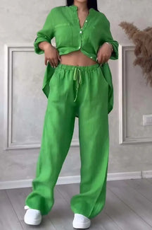Conjunto de Lino Premium Fresco y Muy Versátil Nueva