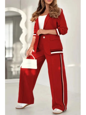Conjunto Mujer Chaqueta Pantalón Tacto Suave Luiza