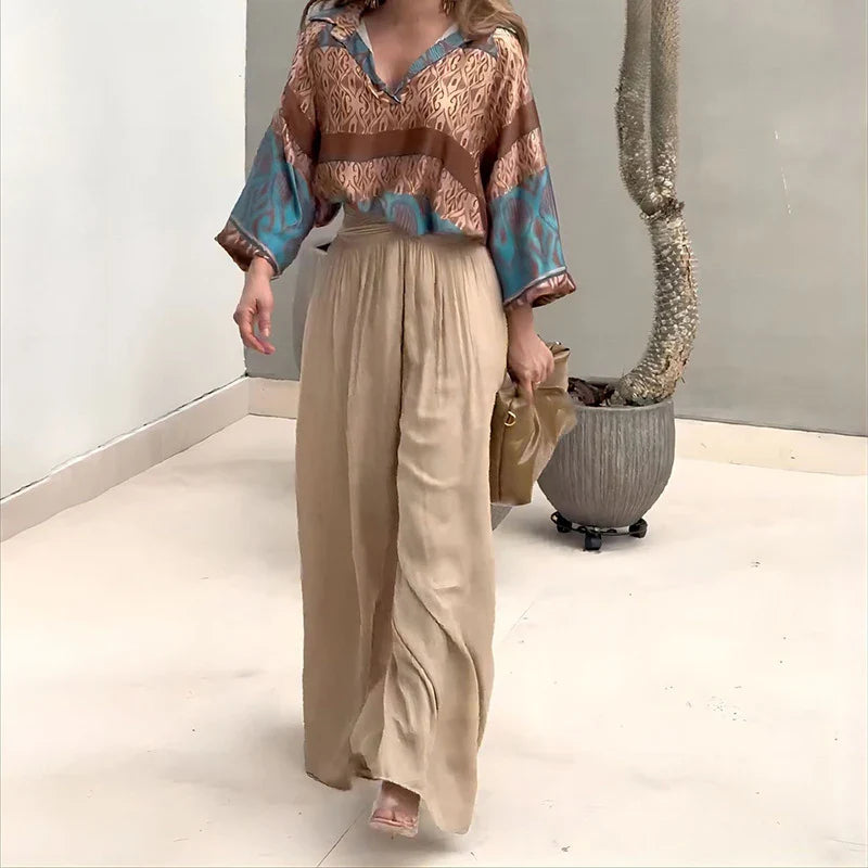 Conjunto Deportivo Mujer con Top V y Pantalón Alto Berenice
