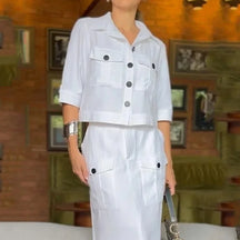 Conjunto Mujer Tejido Ligero Caimento Impecable Eva