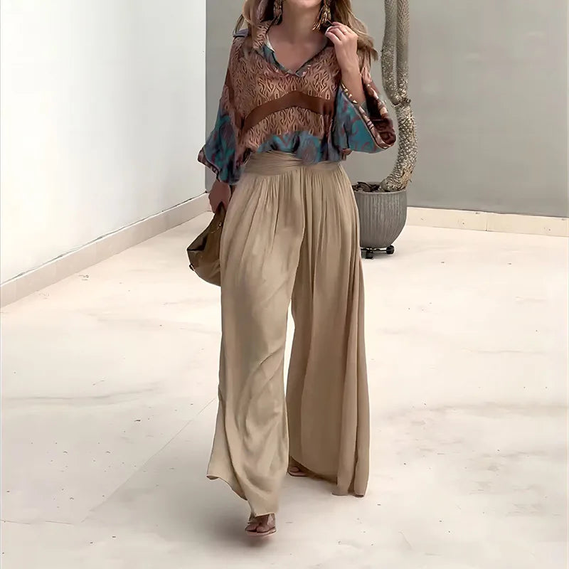 Conjunto Deportivo Mujer con Top V y Pantalón Alto Berenice