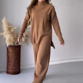 Conjunto Casual Doble Pieza Tejido Suave Luna