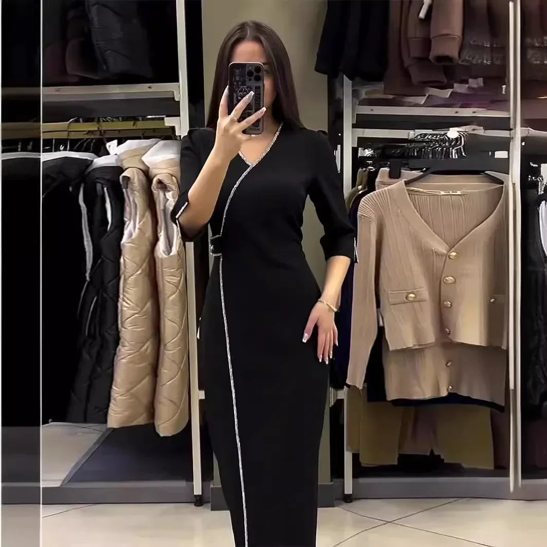 Vestido Elegante Con Detalles Sofisticados Imporium