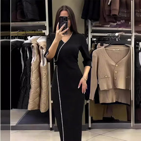 Vestido Elegante Con Detalles Sofisticados Imporium