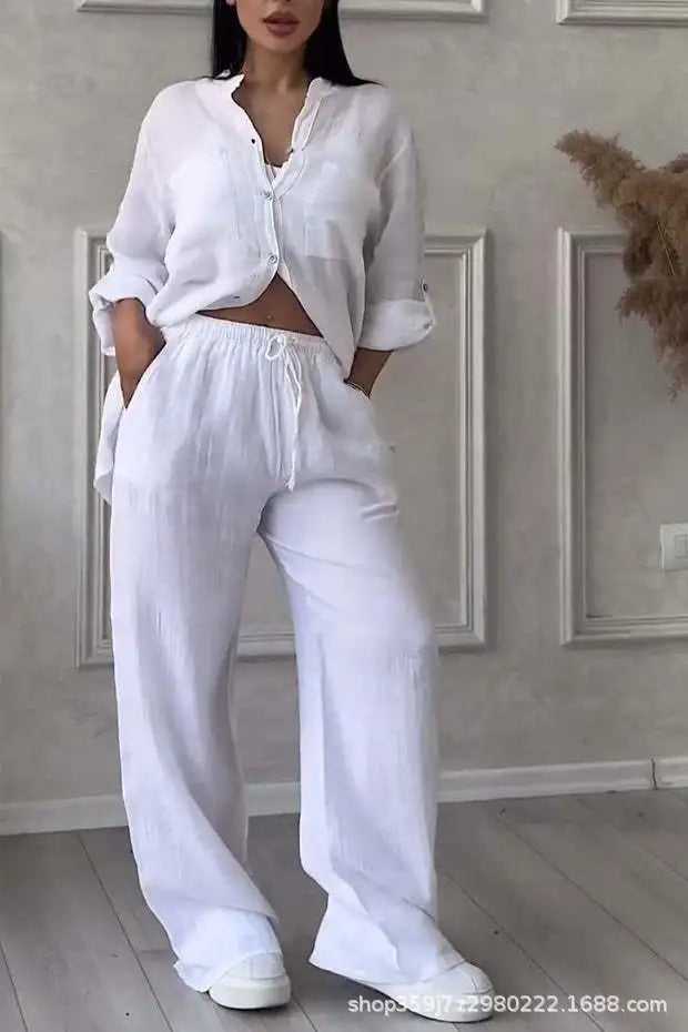Conjunto Veraniego Lino Fresco Suave Brillo Estelar