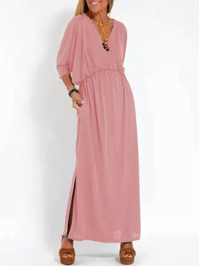 Vestido Elegante de Fiesta Corte Clásico Tejido Fluido Helena