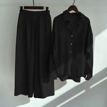 Conjunto Mujer De Lino Retro Algodón Fresco