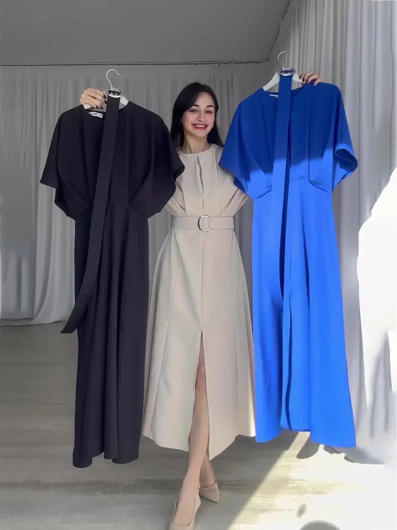 Vestido Elegante Con Tacto Suave Y Caída Perfecta Carmesin