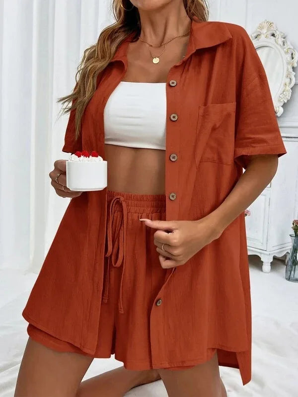 Conjunto Mujer Tela Ligera Verano Cómodo Rubi