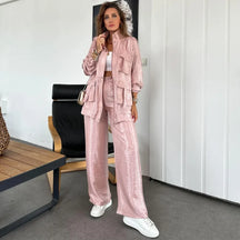 Conjunto Mujer Ligero Versátil Blusa Pantalón Magi
