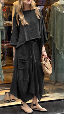 Conjunto De Lino Fresco Y Elegante Jeniffer Para Mujer Jeniffer