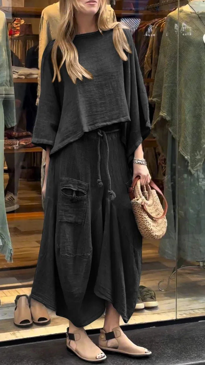 Conjunto De Lino Fresco Y Elegante Jeniffer Para Mujer Jeniffer