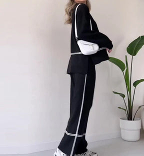 Conjunto Mujer Canelado con Blusa Manga Larga y Jogger Clarisse