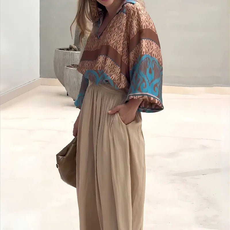 Conjunto Deportivo Mujer con Top V y Pantalón Alto Berenice
